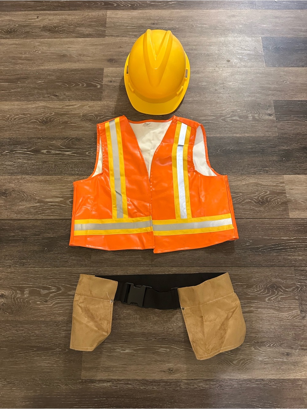 Unbranded High-Visibility Orange Safety Vest with Reflective Stripes